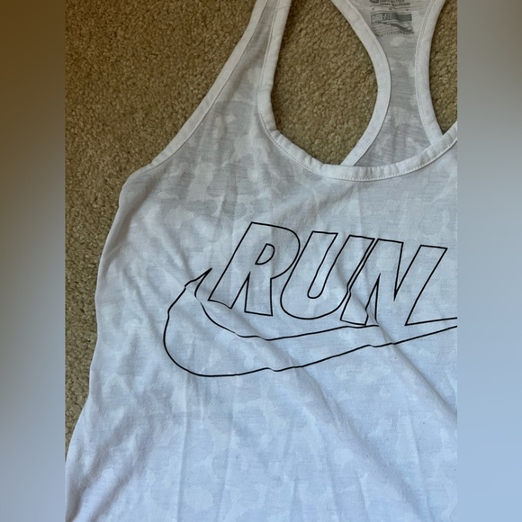 Nike Women’s Dri-Fit Racerback Tank Top White Medium - Picture 3 of 4